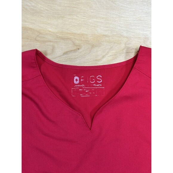 Figs Scrub Top Women’s XL Shocking Pink Threads For Threads 4 Pocket Size - Picture 5 of 11